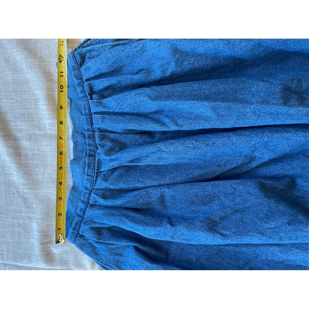 Bushwacker Blue Denim Jean Skirt Elastic Waist Size 10 - Picture 2 of 5